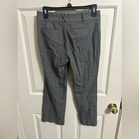 Anthropologie Pants Womens Black White Plaid Houndstooth Flare Crop 4 - Picture 2 of 4